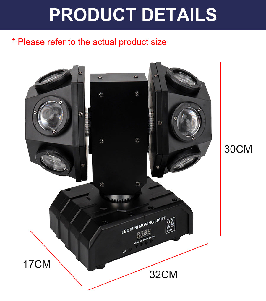 Luce da palcoscenico 2023 -Faro da palcoscenico a LED a testa mobile, colorato