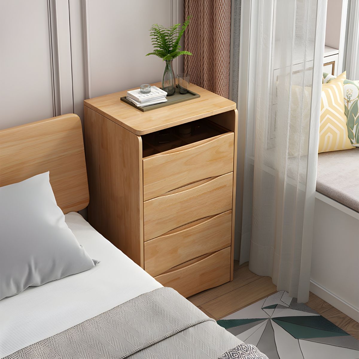 Comodino con tavolo da trucco di alta gamma