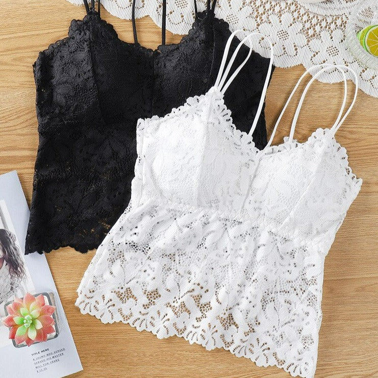 Butterfly™ camicette in pizzo con reggiseno interno