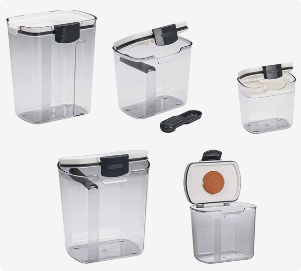 Set di 5 pezzi per l'organizzazione di contenitori per la cottura in cucina