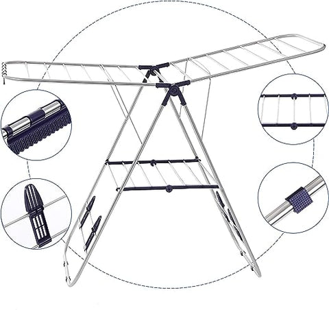 [ACQUISTA 1 REGALO 2] Asta da pavimento doppia in acciaio inox + cestino