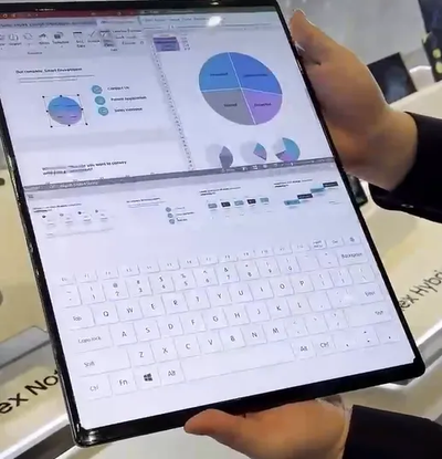 PC portatile pieghevole con schermo tattile da 13,3 pollici