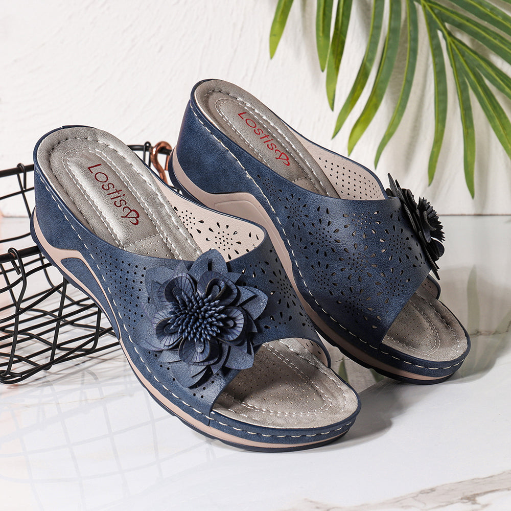 Sandali ortopedici con plantare in morbida pelle