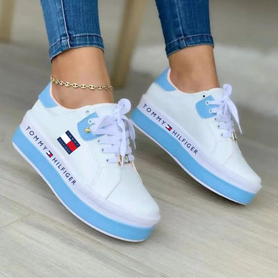 Sneakers comode da donna in pelle naturale - Tommy