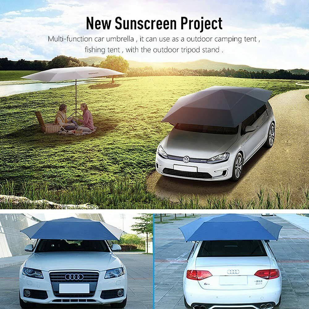 Tettoia Carport Estate Anti-UV Controllo Wireless Tenda Ombrello