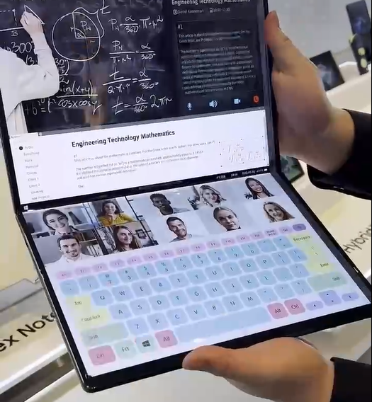 PC portatile pieghevole con schermo tattile da 13,3 pollici