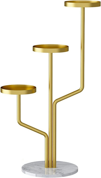 Portafiori nordico in ferro battuto con base in marmo per l'arredamento della casa