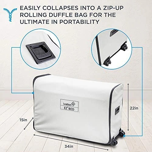 Materasso ad aria con telaio e valigia pieghevole