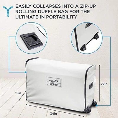 Materasso ad aria con telaio e valigia pieghevole