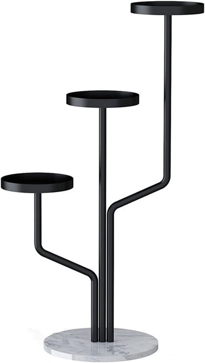 Portafiori nordico in ferro battuto con base in marmo per l'arredamento della casa