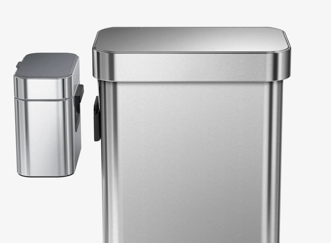 58L-Cestino rettangolare a pedale a doppio scomparto-Cestino con sensore intelligente