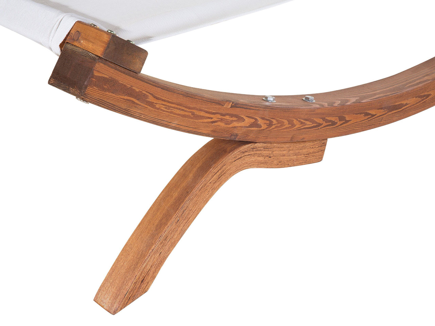 Letto matrimoniale da spiaggia in legno bianco crema