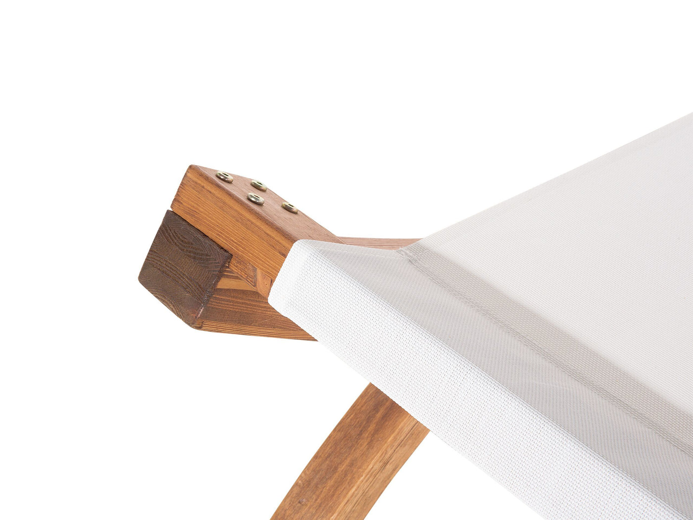 Letto matrimoniale da spiaggia in legno bianco crema