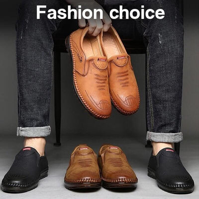 Scarpe da uomo casual alla moda con suola morbida in pelle