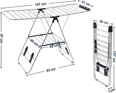[ACQUISTA 1 REGALO 2] Asta da pavimento doppia in acciaio inox + cestino