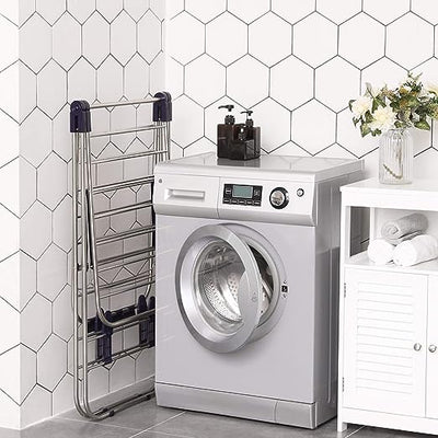 [ACQUISTA 1 REGALO 2] Asta da pavimento doppia in acciaio inox + cestino