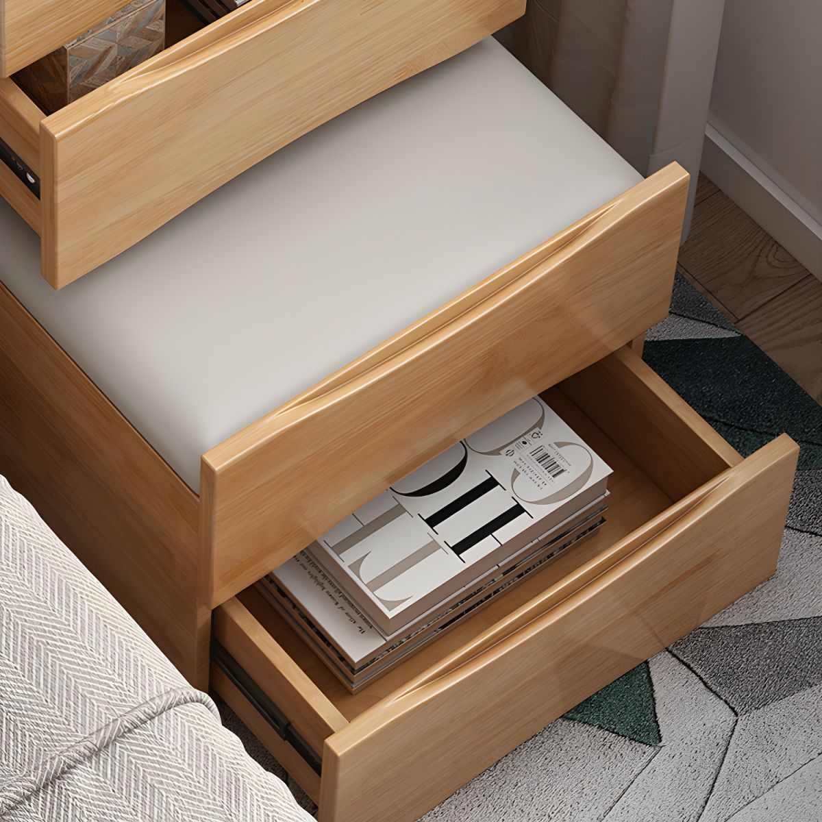 Comodino con tavolo da trucco di alta gamma