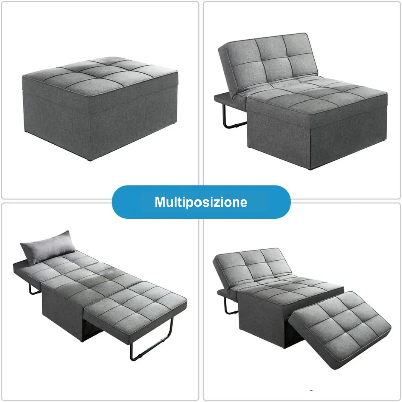 Divano letto pieghevole multifunzionale 4 in 1