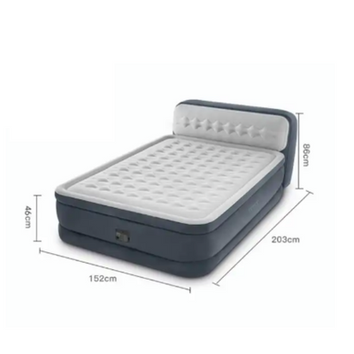 Materasso gonfiabile doppio con pompa ad aria e schienale
