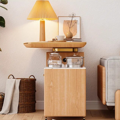 Carrello da tè in legno massiccio Nordic