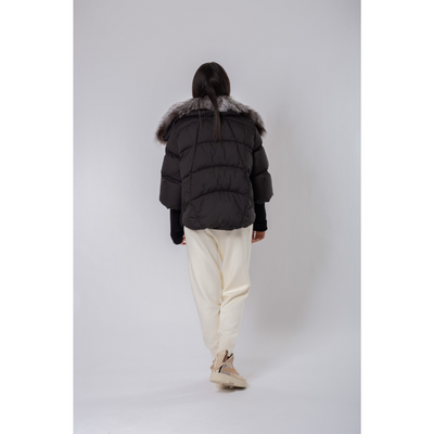 Piumino con Cappuccio in Pelliccia di Volpe