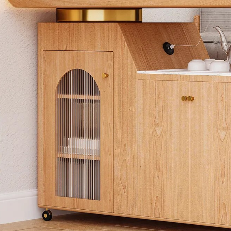 Carrello da tè in legno massiccio Nordic