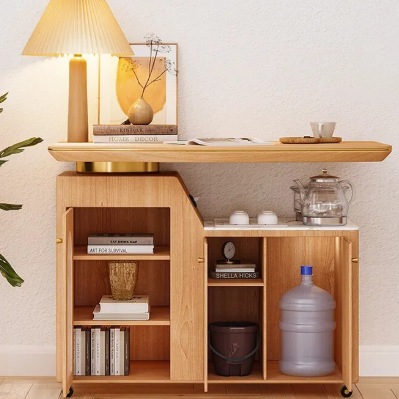 Carrello da tè in legno massiccio Nordic