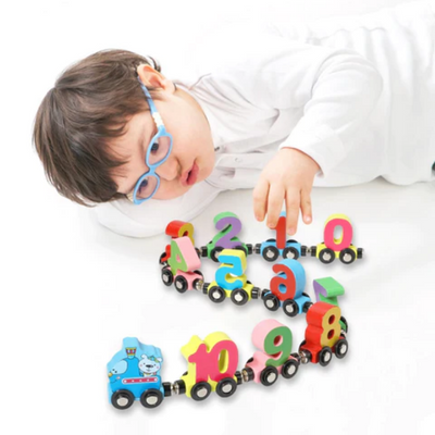 Treno educativo in legno