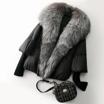 Piumino con Cappuccio in Pelliccia di Volpe