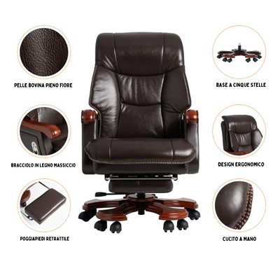 Sedia da ufficio massaggiante di lusso