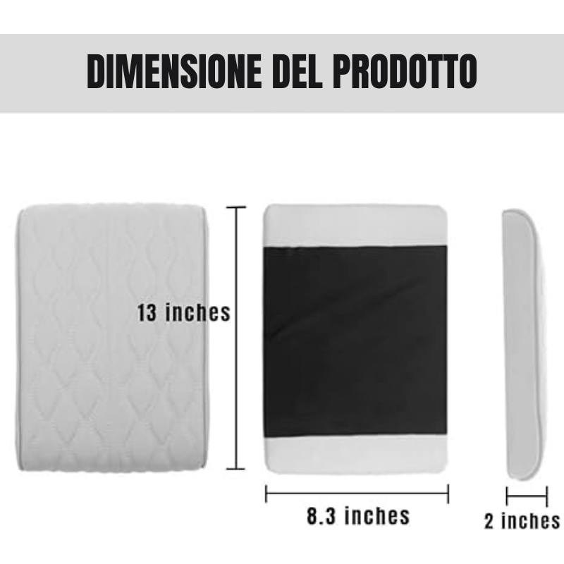 Cuscinetto del bracciolo dell'auto in pelle di cotone di memoria (stile universale)