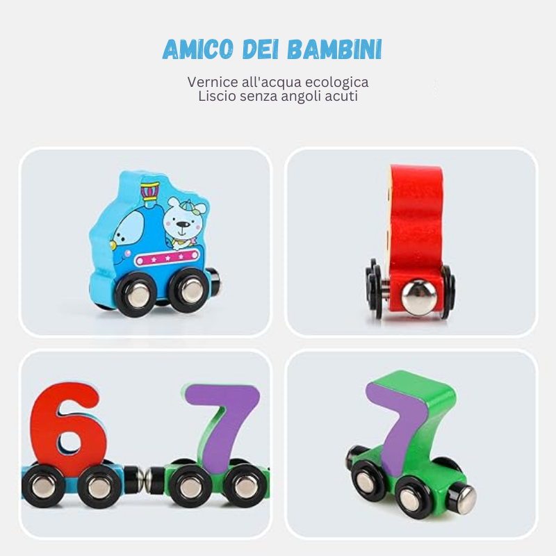 Treno educativo in legno