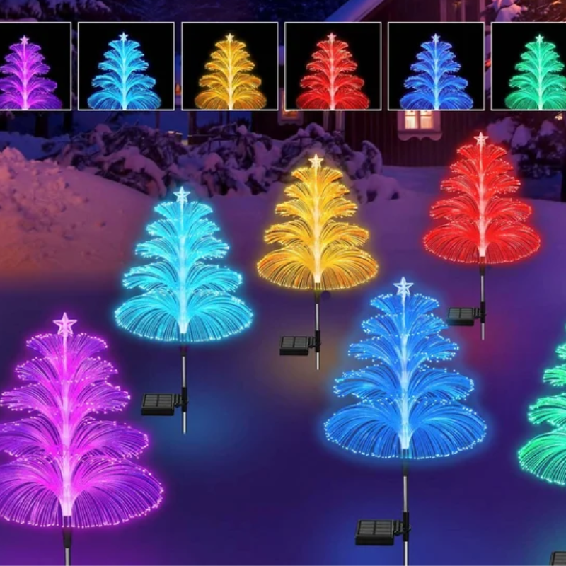 Luci d'artificio natalizie che cambiano colore