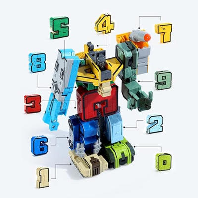 Alfabeto trasforma i robot