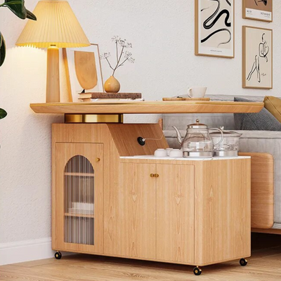 Carrello da tè in legno massiccio Nordic