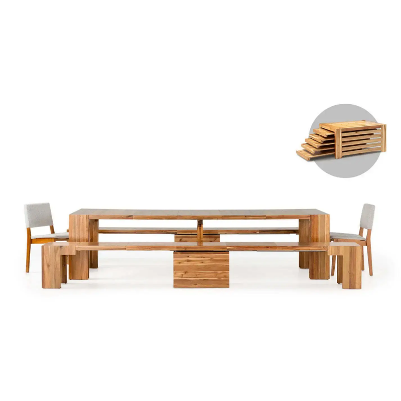 Tavolo da pranzo allungabile 6 in 1