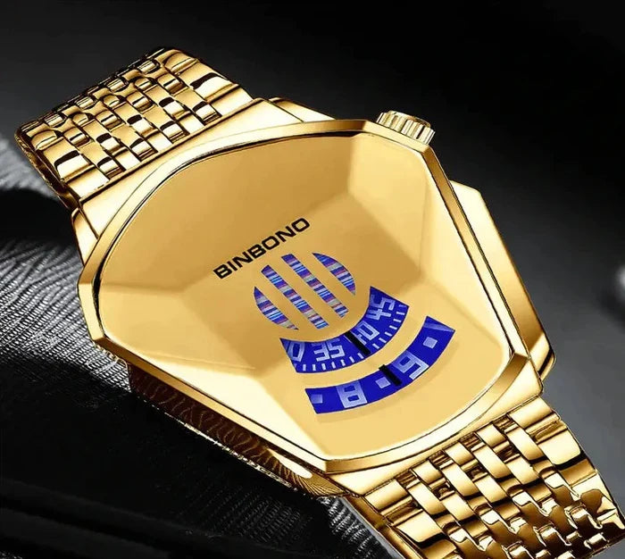 Orologio al quarzo geometrico da uomo