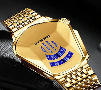 Orologio al quarzo geometrico da uomo