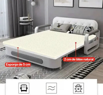 Divano letto multifunzionale-salvaspazio-lavabile