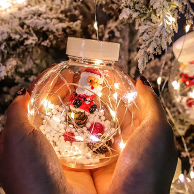 Led Tenda Luce Palla Babbo Natale Decorazione Dell'albero Di Natale