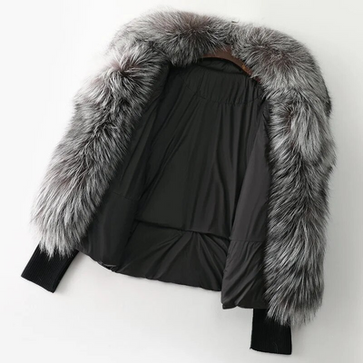 Piumino con Cappuccio in Pelliccia di Volpe