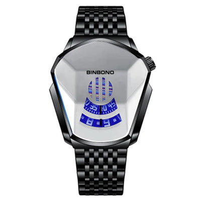 Orologio al quarzo geometrico da uomo