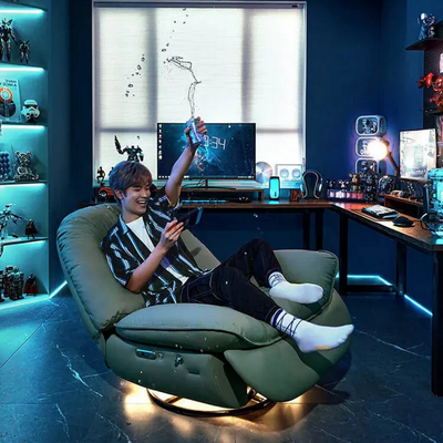 Sedia a dondolo con controllo vocale