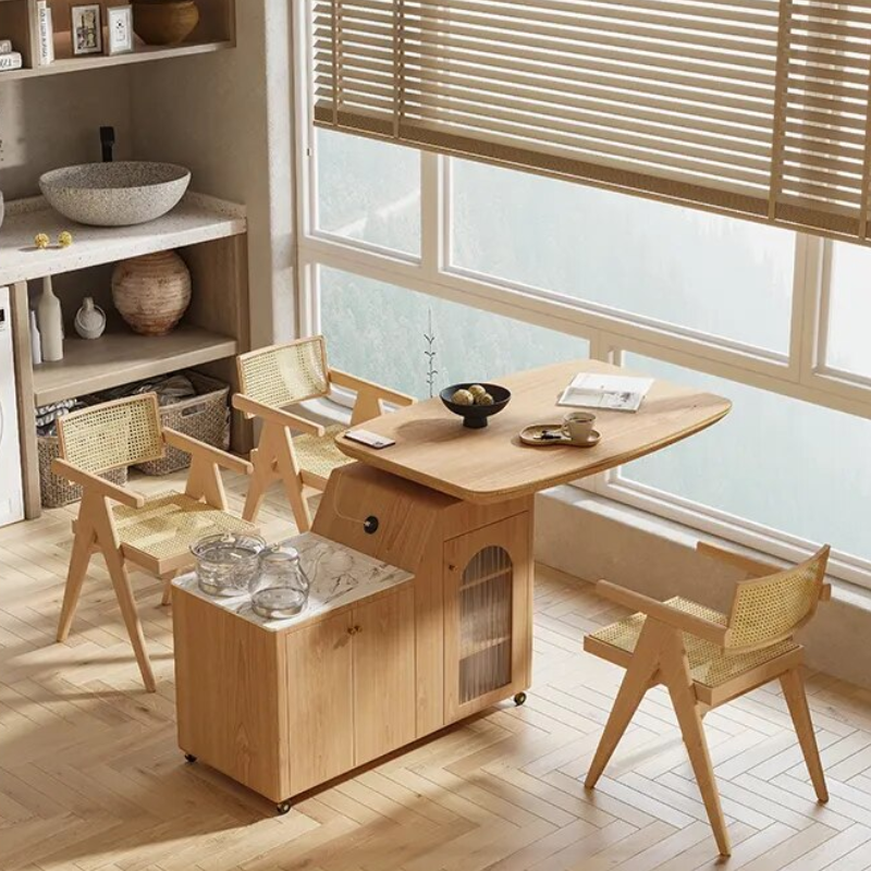 Carrello da tè in legno massiccio Nordic