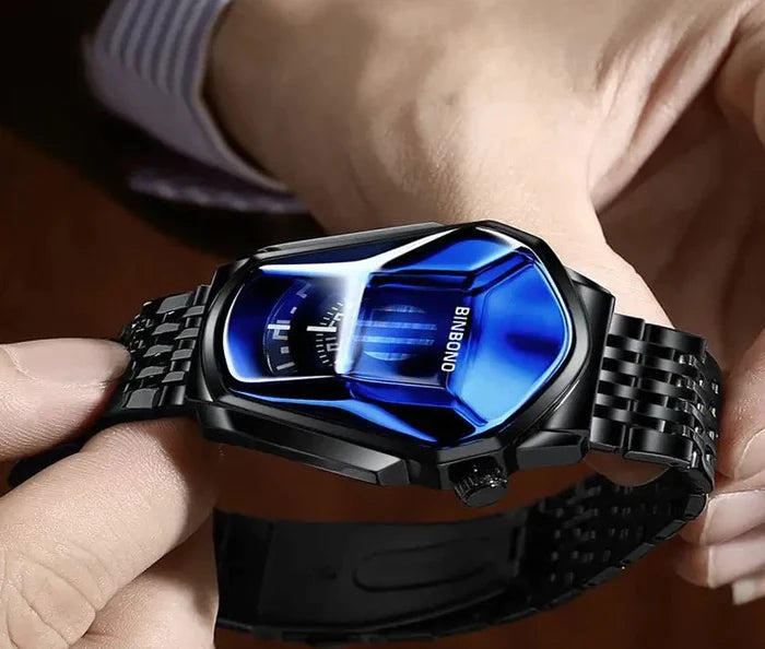 Orologio al quarzo geometrico da uomo