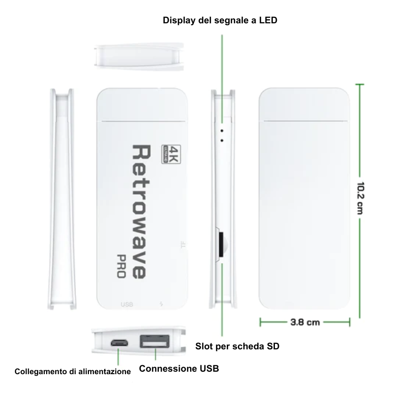 Retrowave™ 2.0 (4K + 64 GB) - 20.000 RETRO SPINES + 2 KABELLOSE CONTROLLER