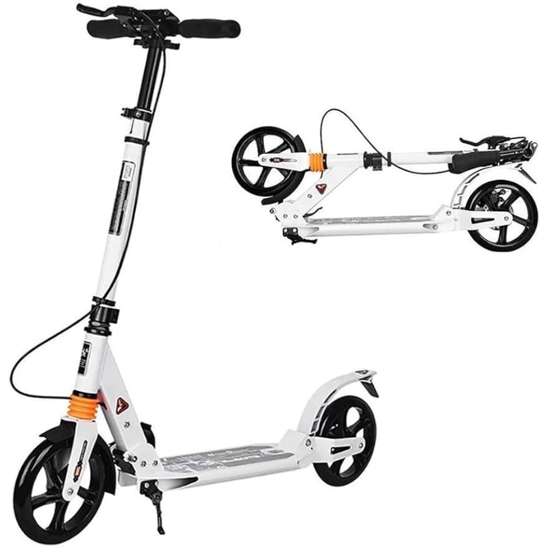 Monopattino pieghevole con ripiegamento facilitato, freno e ruote grandi