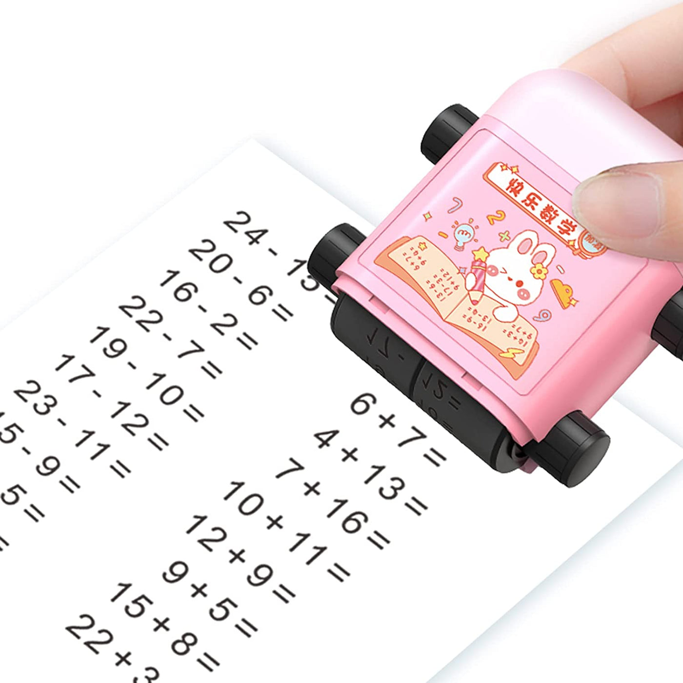 4 timbri a rullo matematici intelligenti