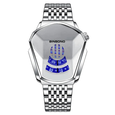 Orologio al quarzo geometrico da uomo