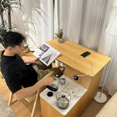 Carrello da tè in legno massiccio Nordic